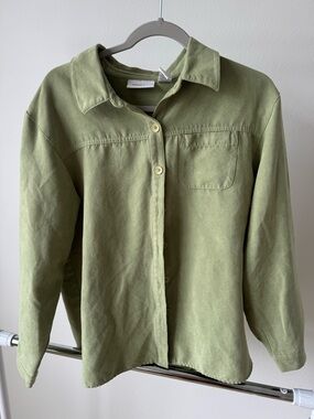 Parisian Works Olive Green Button-Down Shirt